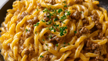 Creamy One-Pot Beef Pasta with Garlic Butter