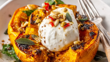 Roasted Pumpkin With Burrata
