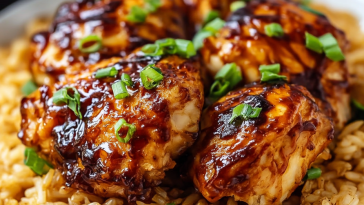 One-Pan Honey BBQ Chicken & Rice