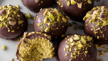 Dubai Chocolate Balls with Pistachio Kunefe Filling