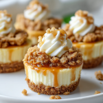 Easy Apple Crisp Mini Cheesecakes