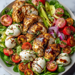 Baked Marinated Chicken Salad with Mozzarella and Balsamic Vinaigrette