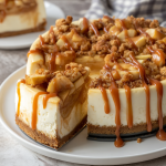 Salted Caramel Apple Pie Cheesecake