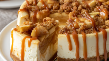 Salted Caramel Apple Pie Cheesecake