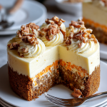Carrot Cake Cheesecake with Creamy Topping