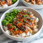 Delicious Sticky Chicken Rice Bowls