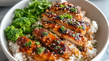 Delicious Sticky Chicken Rice Bowls