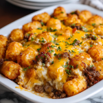 Cheesy Cheeseburger Tater Tot Casserole