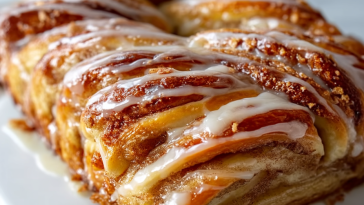 Cozy Apple Kringle with Vanilla Glaze