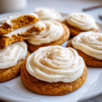 Pumpkin Sugar Cookies with Cream Cheese Frosting