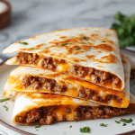 Cheesy Ground Beef Quesadillas