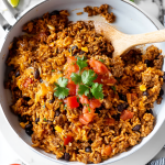 Super Easy Mexican Beef and Rice Skillet