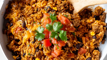 Super Easy Mexican Beef and Rice Skillet