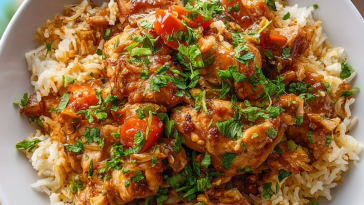Smothered Chicken and Rice Bowl