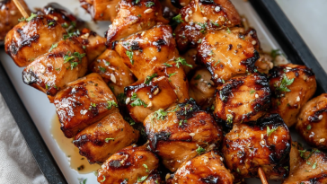 Bourbon Chicken Skewers