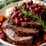 Tender Balsamic Cranberry Beef Roast