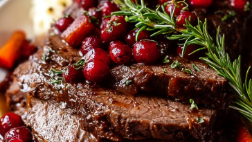 Tender Balsamic Cranberry Beef Roast