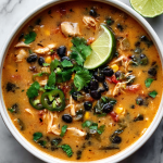 Chicken Poblano and Black Bean Soup