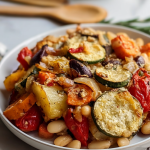 Rustic Roasted Vegetable Bake with Cannellini Beans