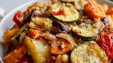 Rustic Roasted Vegetable Bake with Cannellini Beans