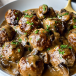 Juicy Meatballs in a Luxurious Mushroom Sauce
