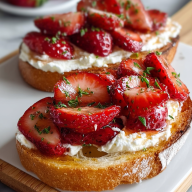 Roasted Strawberry Whipped Ricotta Toast