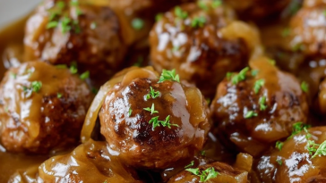 Meatballs in Savory Onion Gravy