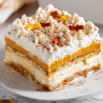 No Bake Pumpkin Lasagna Dessert