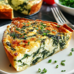 Cottage Cheese & Spinach Crustless Quiche