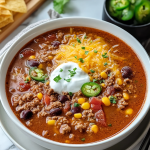 Easy Taco Soup with Ground Beef