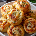 Garlic Parmesan Pizza Rolls