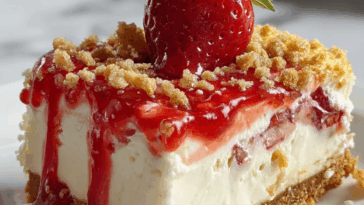 Strawberry Crunch Cheesecake Delight