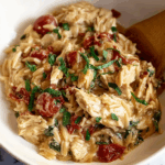 Classic Crockpot Tuscan Chicken Orzo