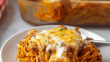 Baked Cream Cheese Spaghetti Casserole